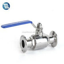 Sanitary Stainless Steel Direct Way Non Retention Clamp Ball Valve